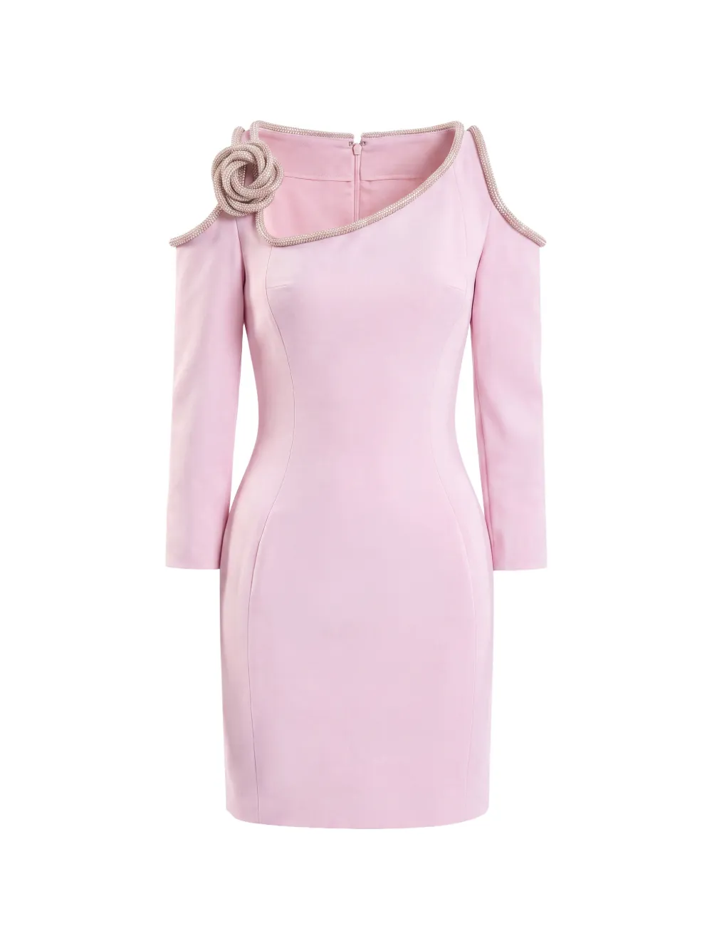Saiid Kobeisy crystal-embellished cold-shoulder mini dress Roze