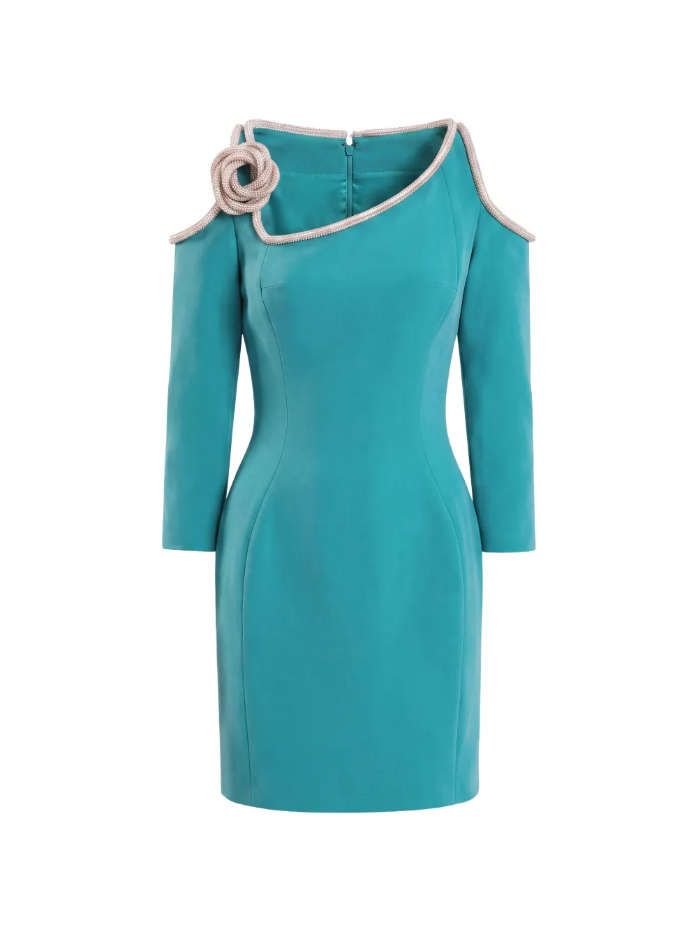 Saiid Kobeisy crystal-embellished cold-shoulder mini dress - Blu