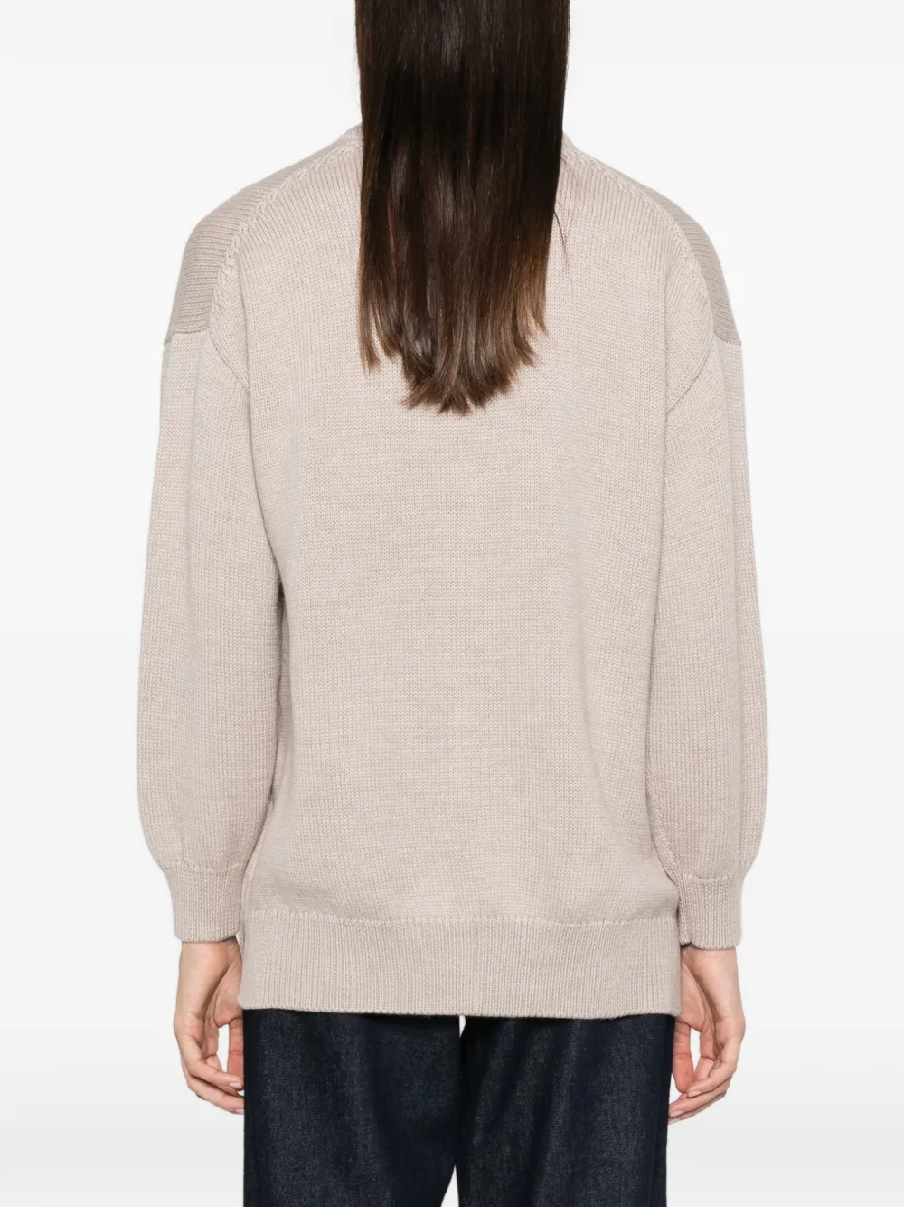 Fabiana Filippi V-neck wool cardigan Beige