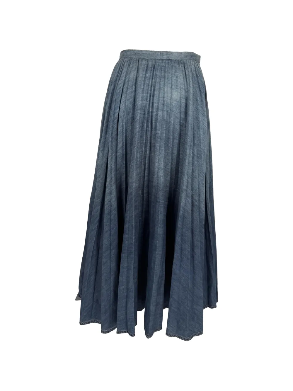 Christian Dior Pre-Owned Gonna denim plissettata - Blu