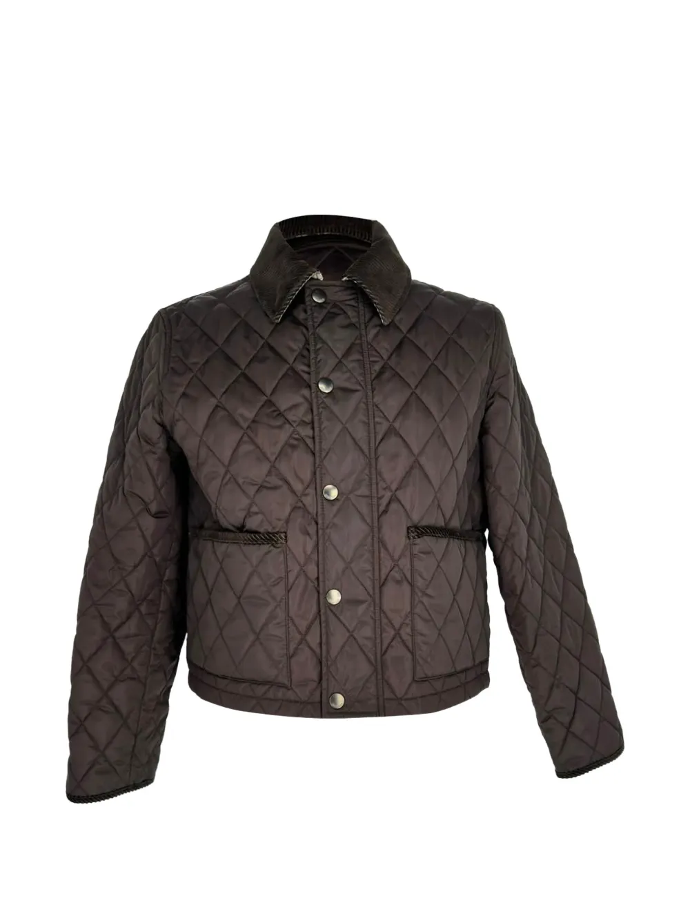 Burberry Pre-Owned cropped quilted jacket - Marrone