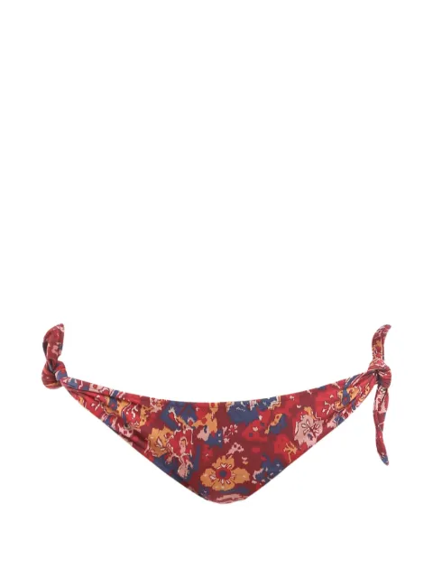 ISABEL MARANT floral-motif side-tie bikini bottoms