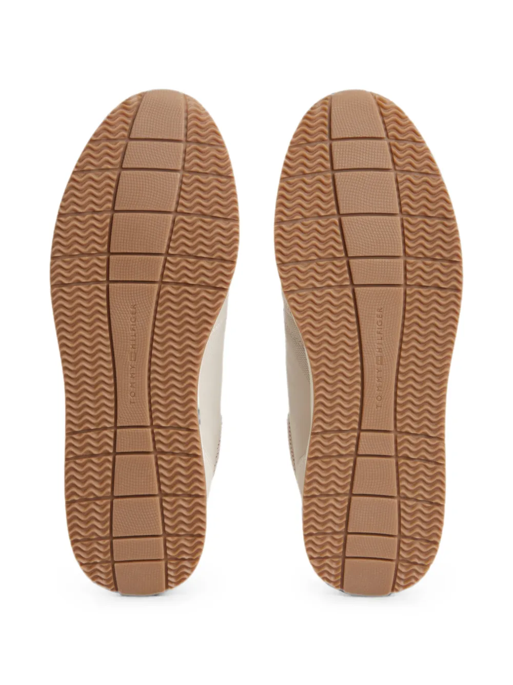 Tommy Hilfiger suede-panelled lace-up sneakers Beige
