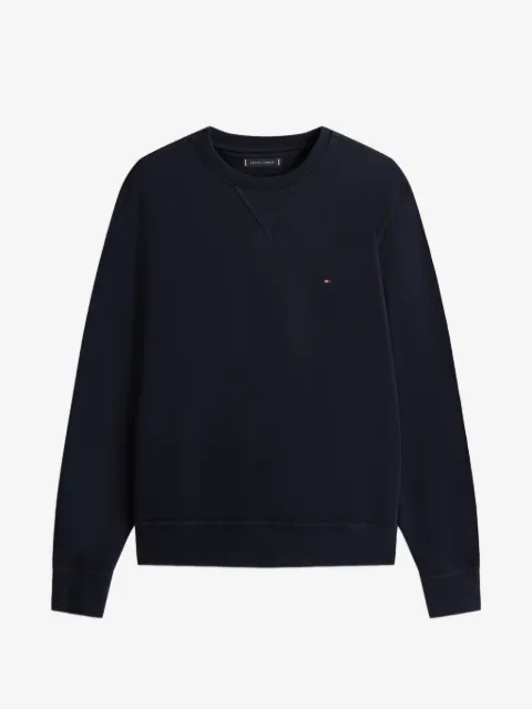 Tommy Hilfiger logo-patch crew-neck sweater