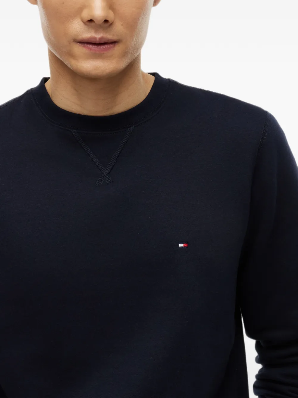 Tommy Hilfiger Sweater met logopatch Blauw