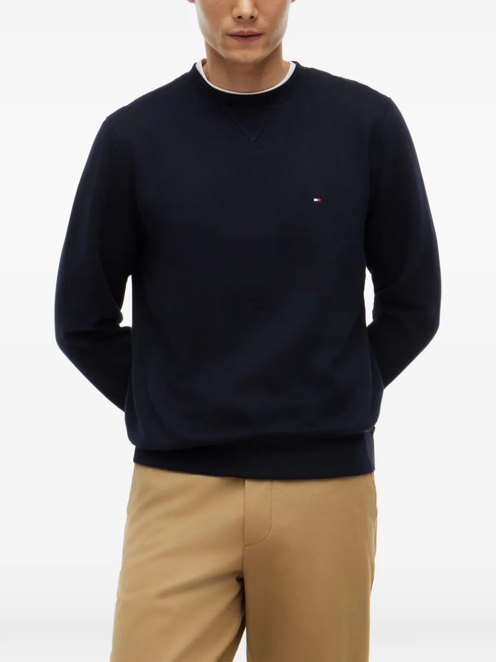 Tommy Hilfiger Sweater met logopatch Blauw