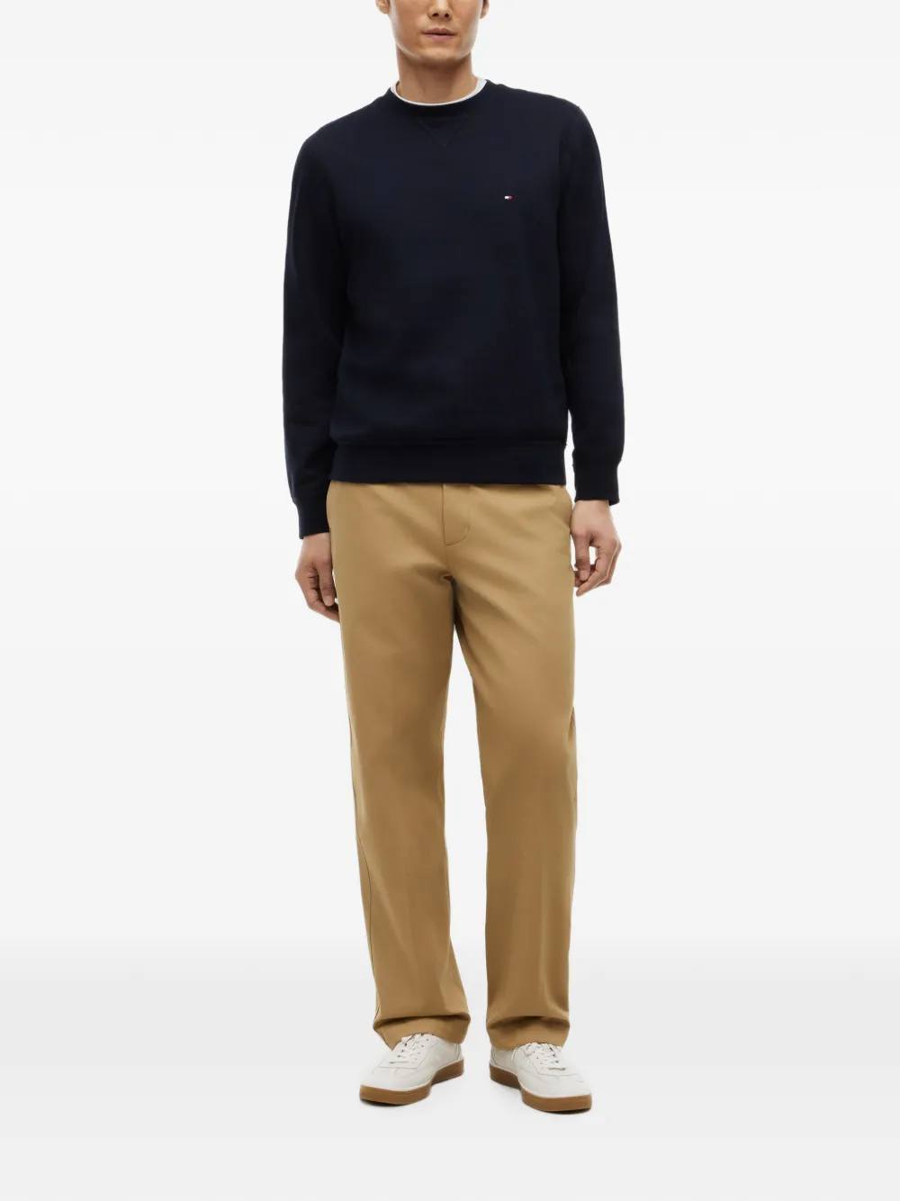 Tommy Hilfiger Sweater met logopatch Blauw