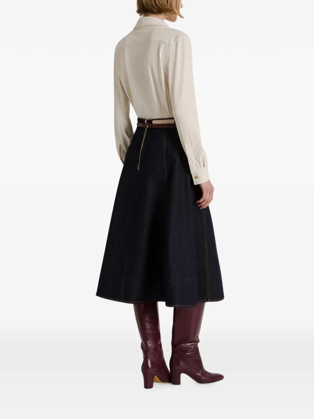 Alberta Ferretti Wikkelblouse Beige