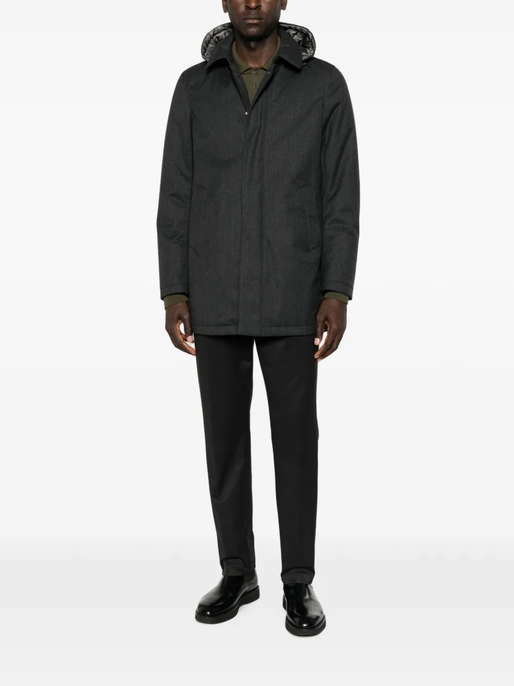 Herno hooded padded coat Grijs