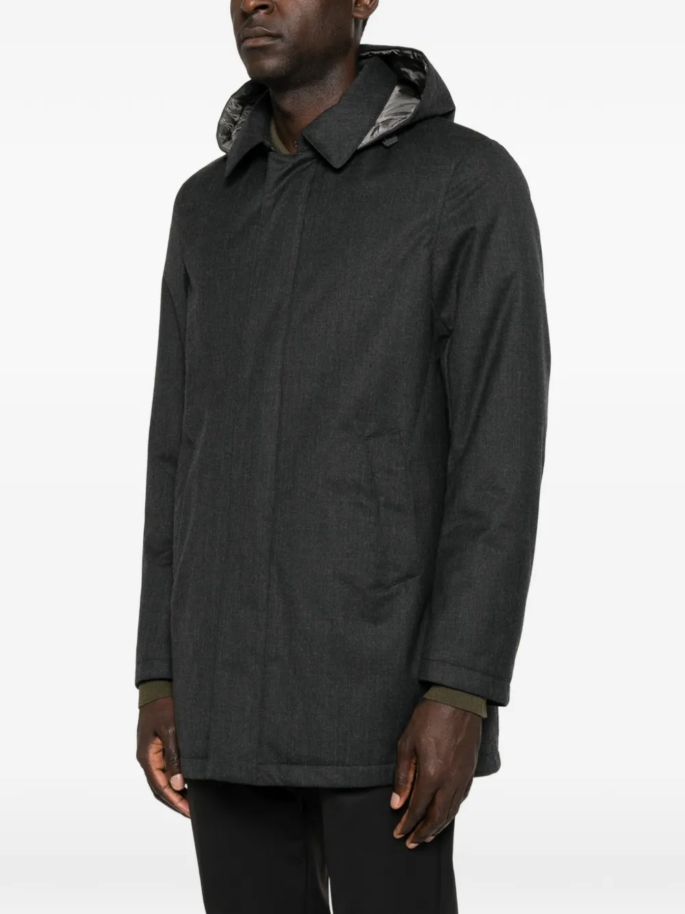 Herno hooded padded coat Grijs