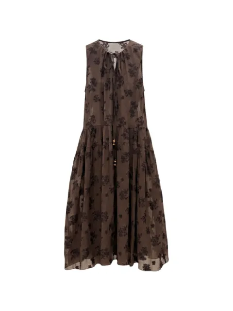 épingler floral-print tiered midi dress