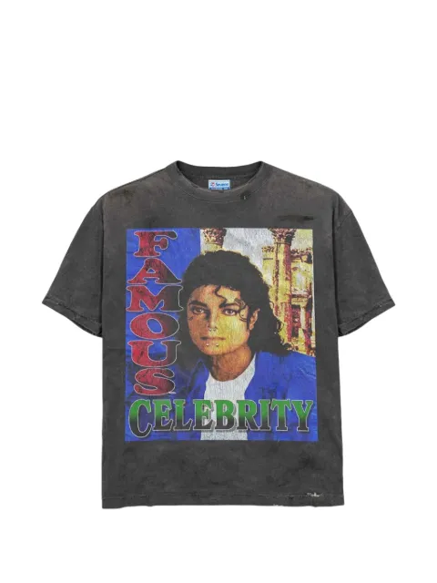 Triple Sevens graphic-print distressed T-shirt