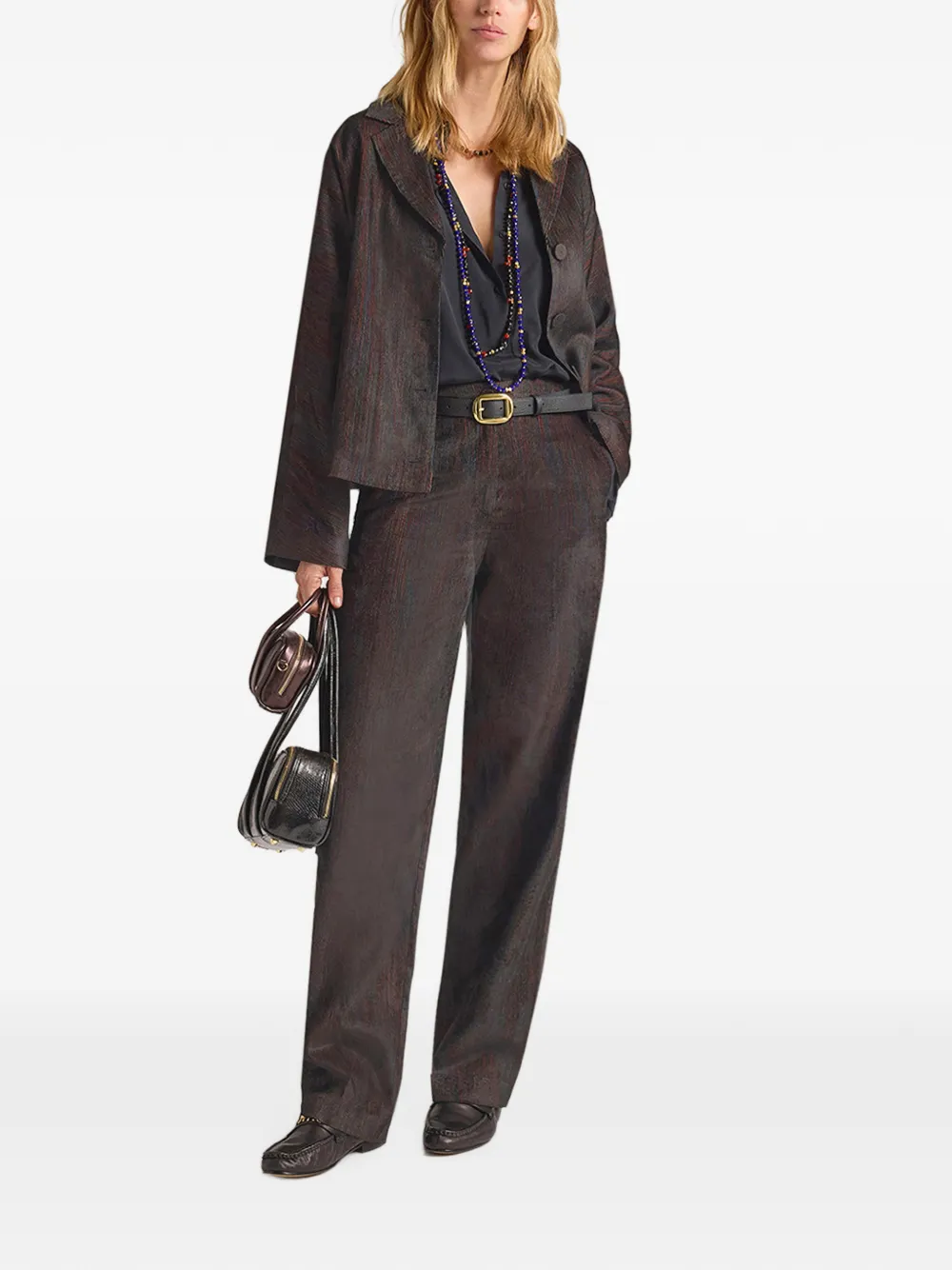MOMONÌ Nisi cropped blazer Bruin
