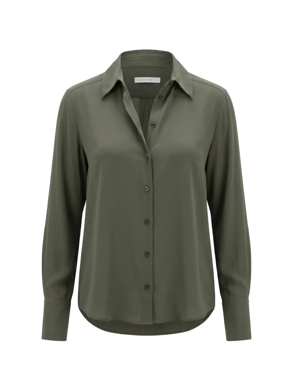 Patrizia Pepe logo-plaque long-sleeve shirt - Green