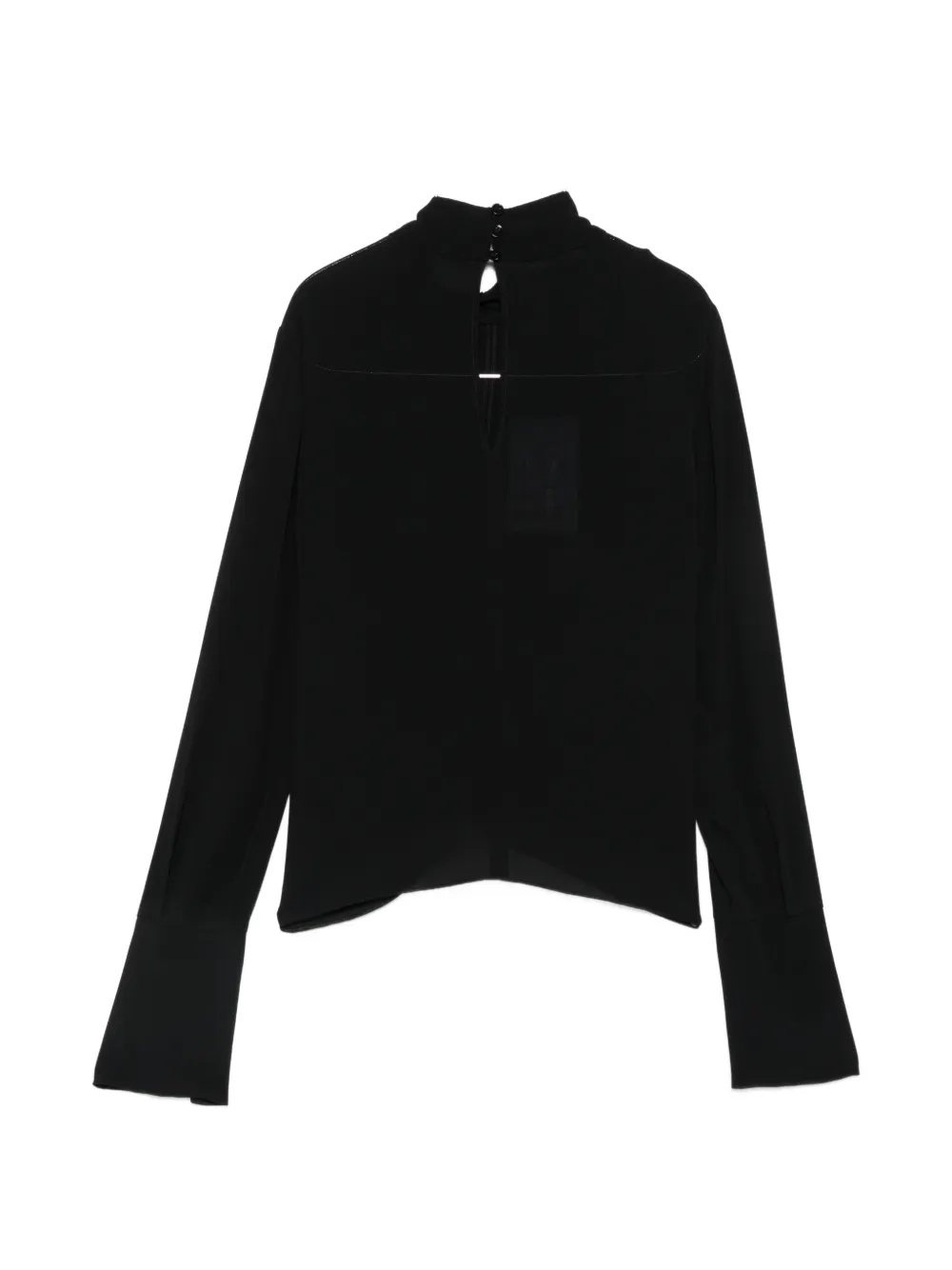Patrizia Pepe Blouse met hoge hals Zwart
