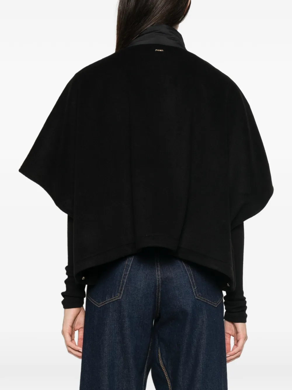 TWINSET Cape met rits Zwart