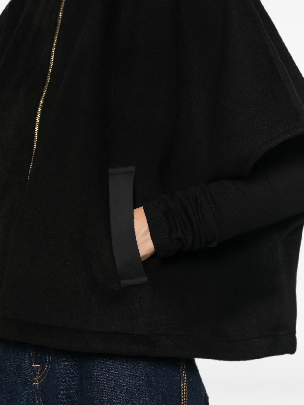 TWINSET Cape met rits Zwart