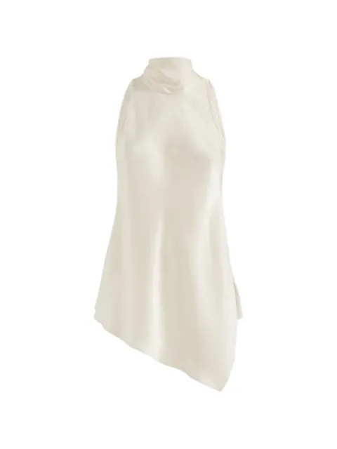 Brunello Cucinelli 비대칭 홀터넥 탑