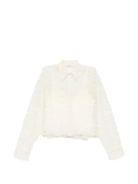 Ermanno Scervino camisa con dobladillo festoneado
