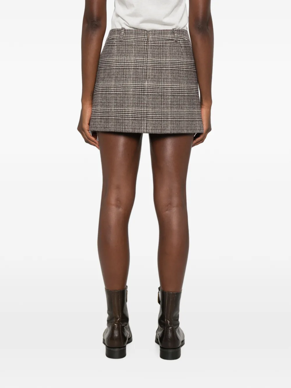 Ermanno Scervino Geruite mini-rok Bruin