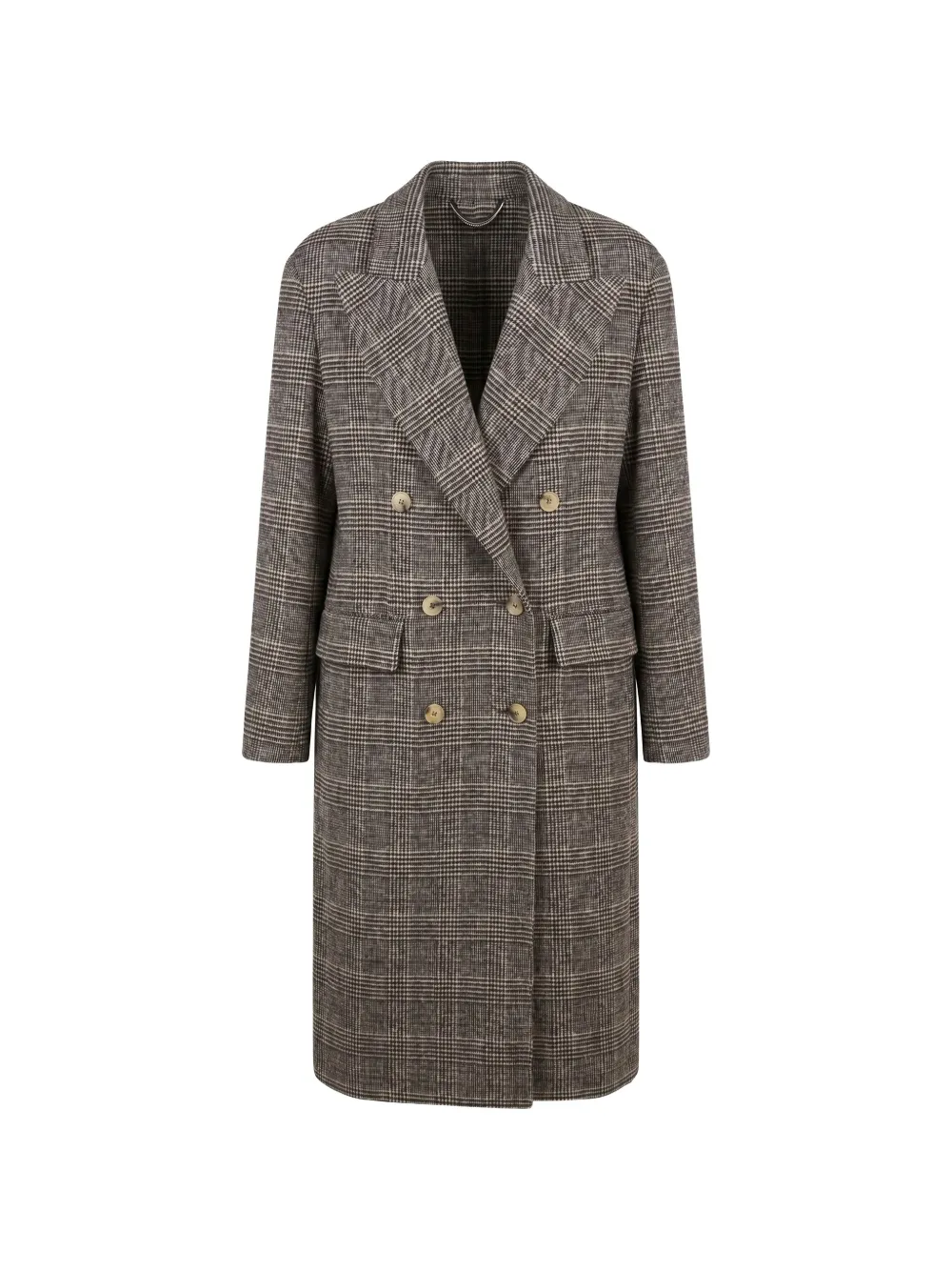 Ermanno Scervino checked double-breasted coat - Marrone