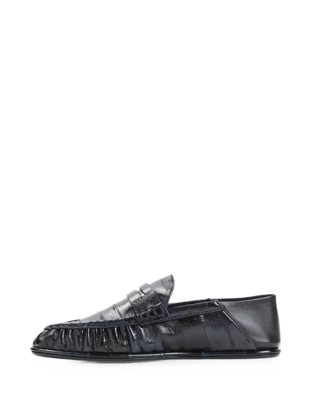 Saint Laurent Cassandre ruched loafers Blauw