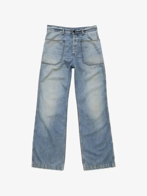 Acne Studios logo-patch wide-leg jeans
