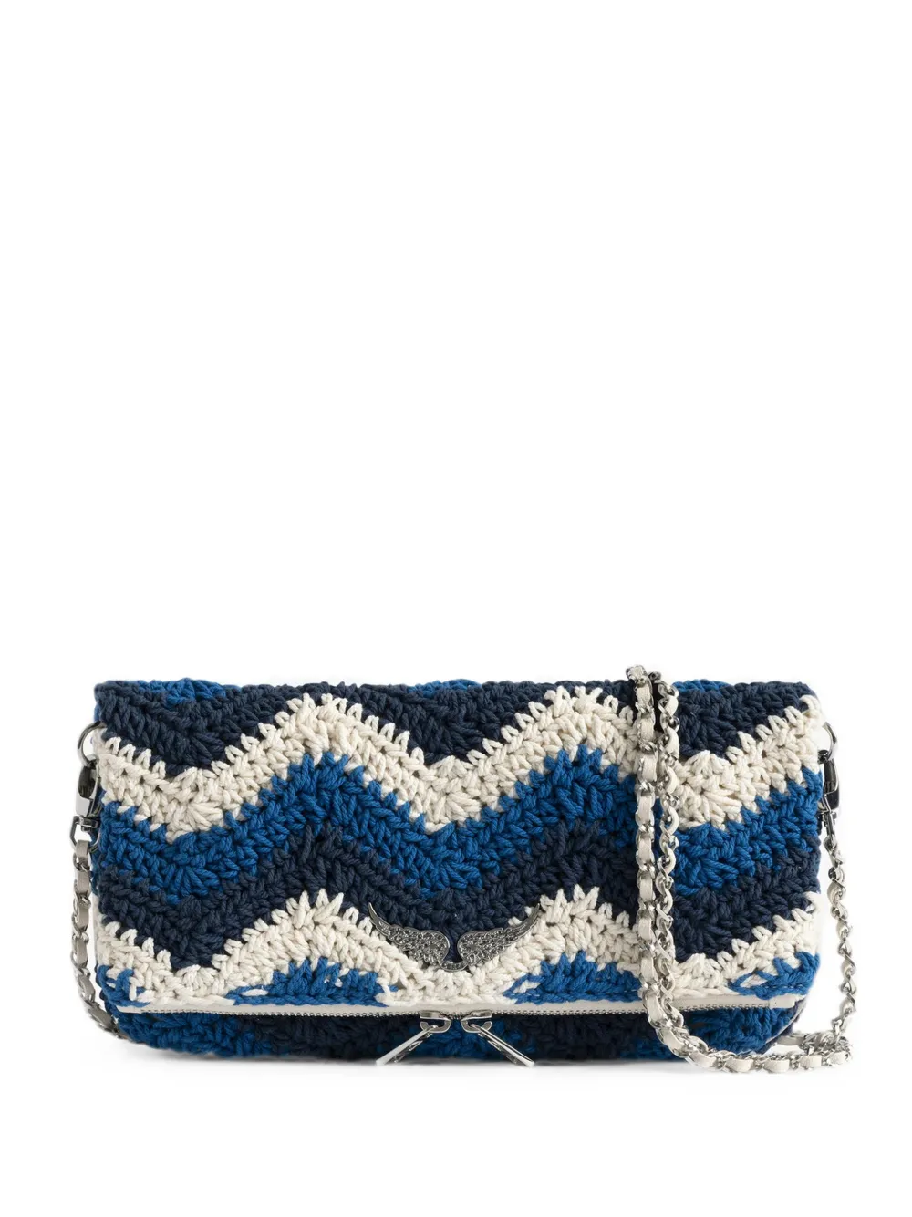 Zadig&Voltaire Rock chevron macramé cross body bag · OS