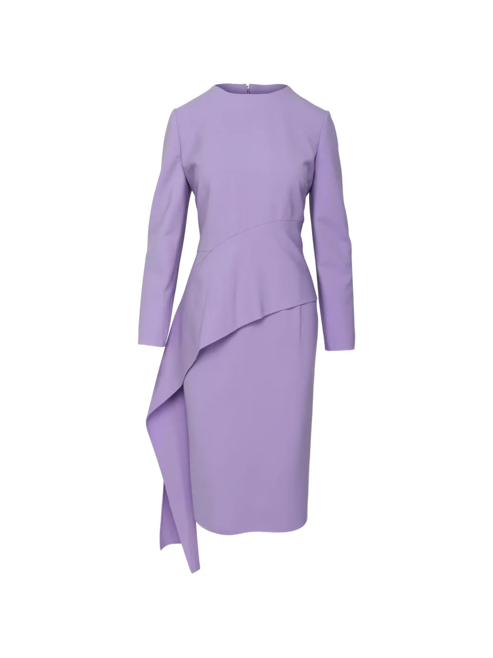 Oscar de la Renta asymmetric draped midi dress - Purple