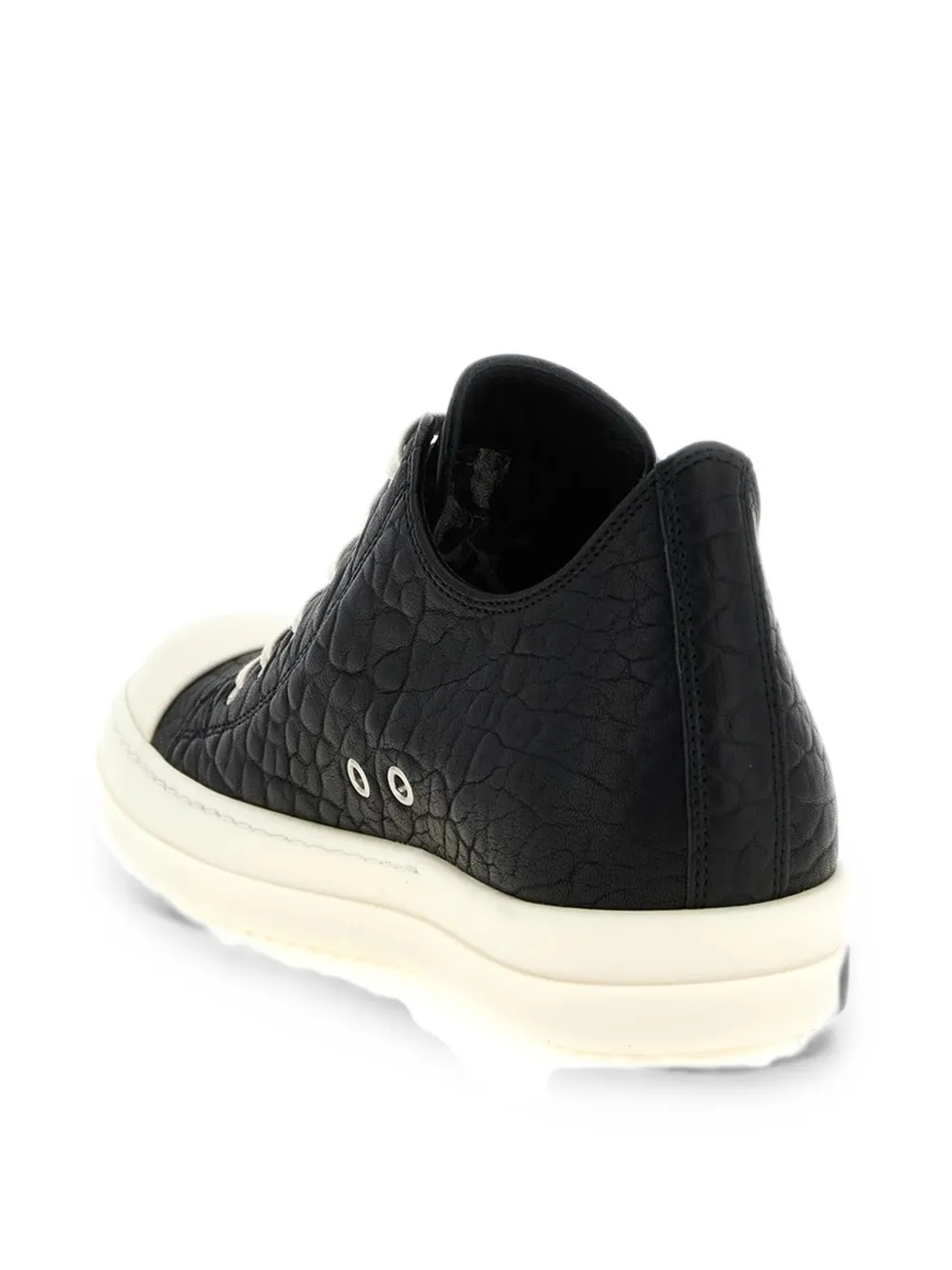 Rick Owens textured leather sneakers Zwart