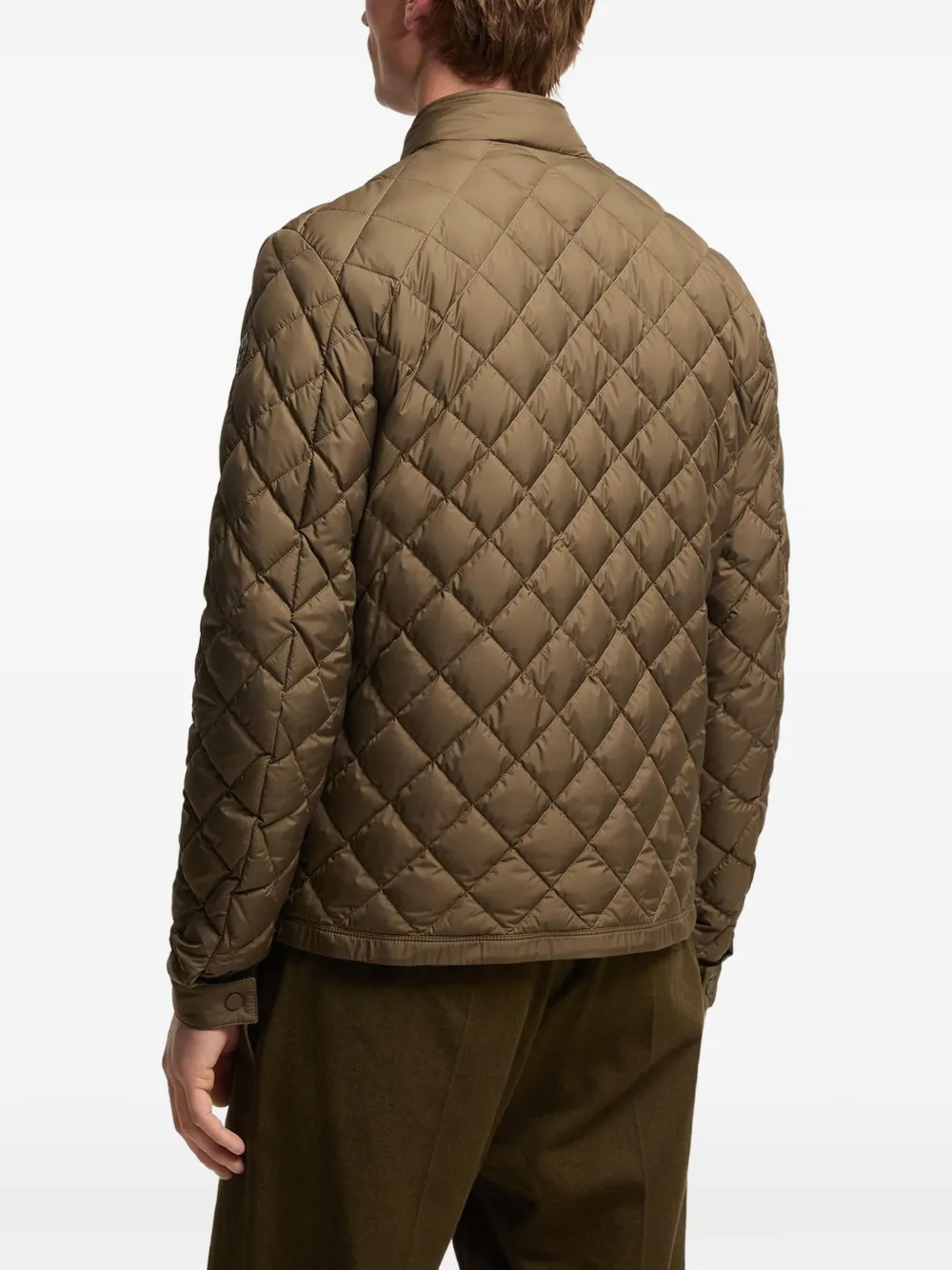 Moncler Oise Diamond gewatteerd donsjack Groen
