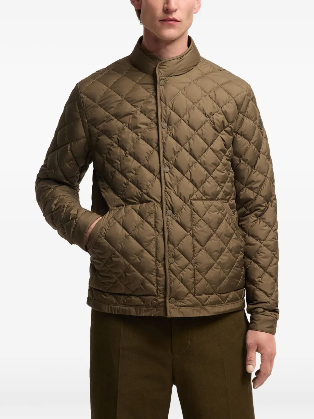 Moncler Oise Diamond gewatteerd donsjack Groen