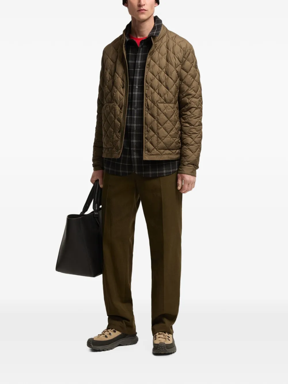 Moncler Oise Diamond gewatteerd donsjack Groen