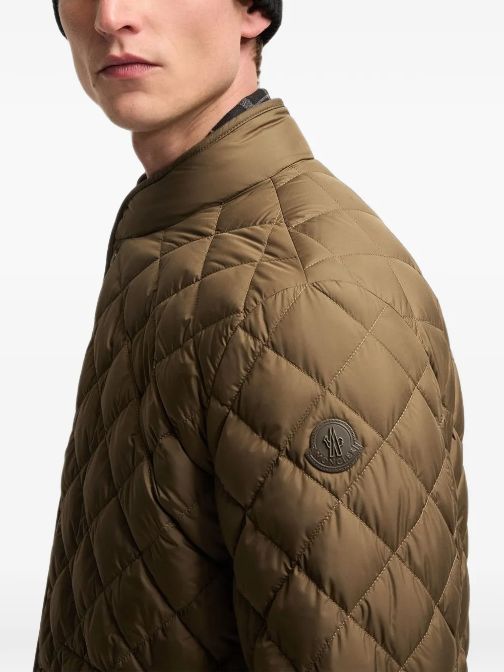 Moncler Oise Diamond gewatteerd donsjack Groen