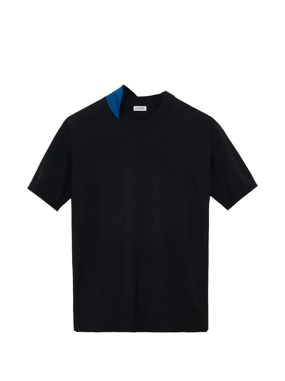 LOEWE Anagram-embroidered asymmetric-neck sweater - Schwarz