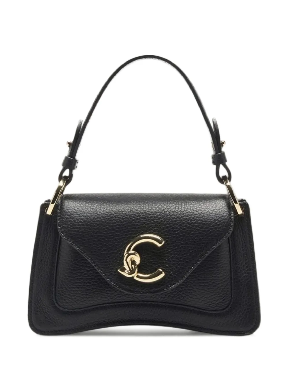 Coccinelle mini logo-plaque pebbled-leather tote bag · OS