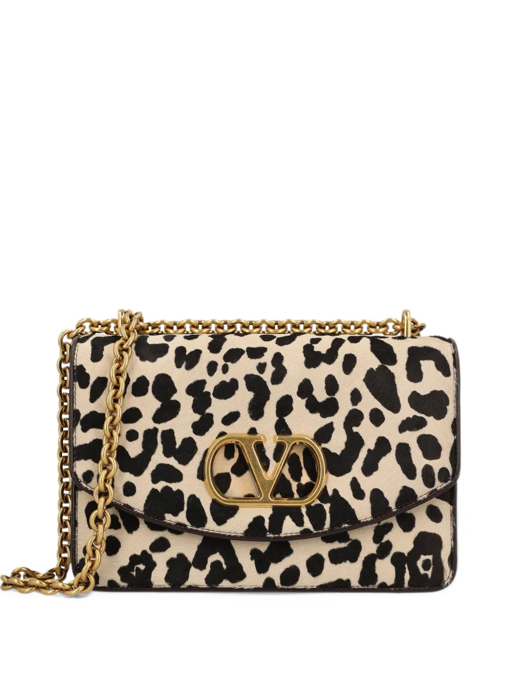 Valentino Garavani small Vain leopard-print shoulder bag - Marrone