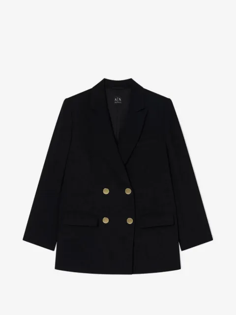 Armani Exchange double-breasted crepe blazer