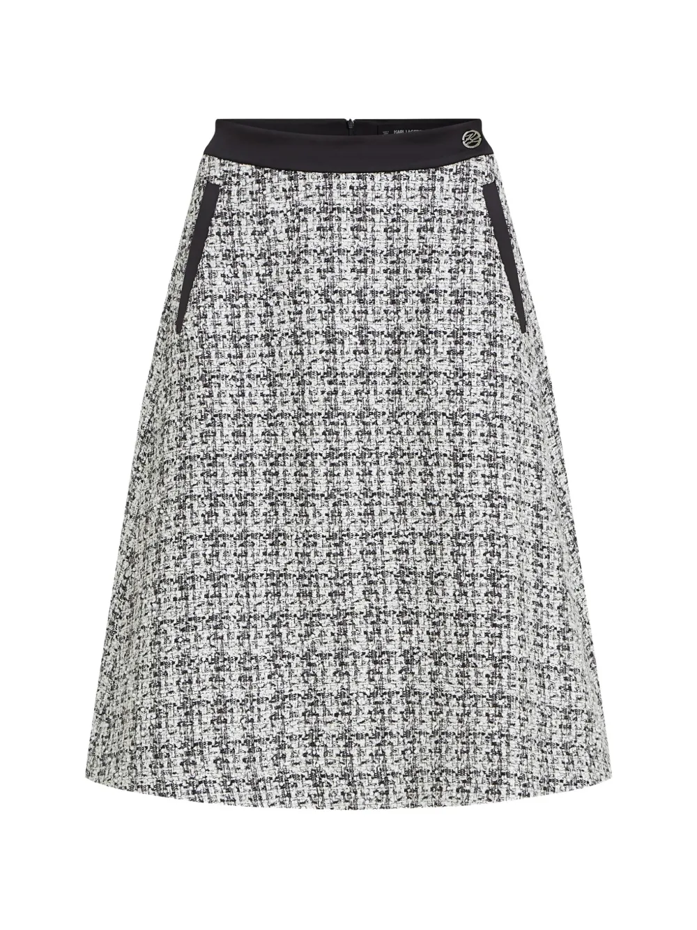 Karl Lagerfeld A-line midi skirt - Bianco