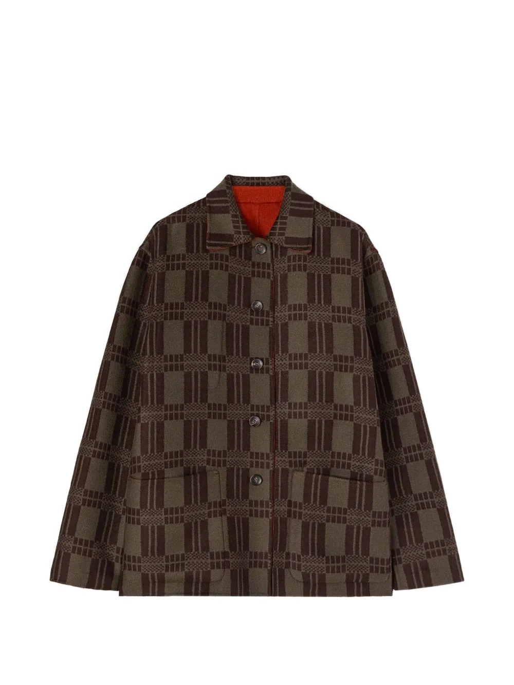 RETORI Omkeerbaar jack met jacquard Oranje