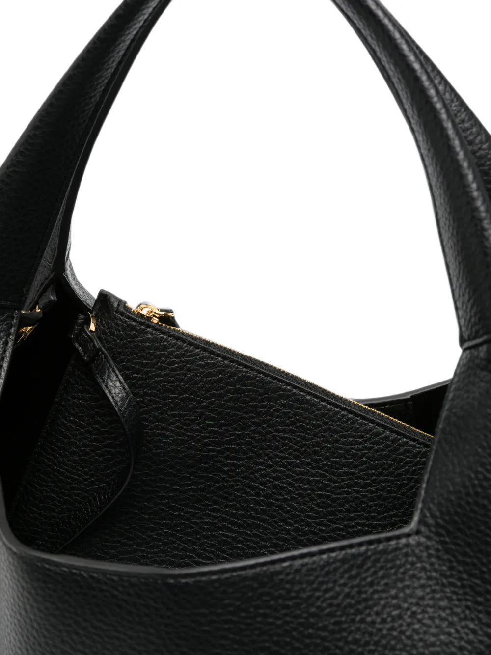Elisabetta Franchi Schoudertas met ritsdetail en bewerkt effect Zwart