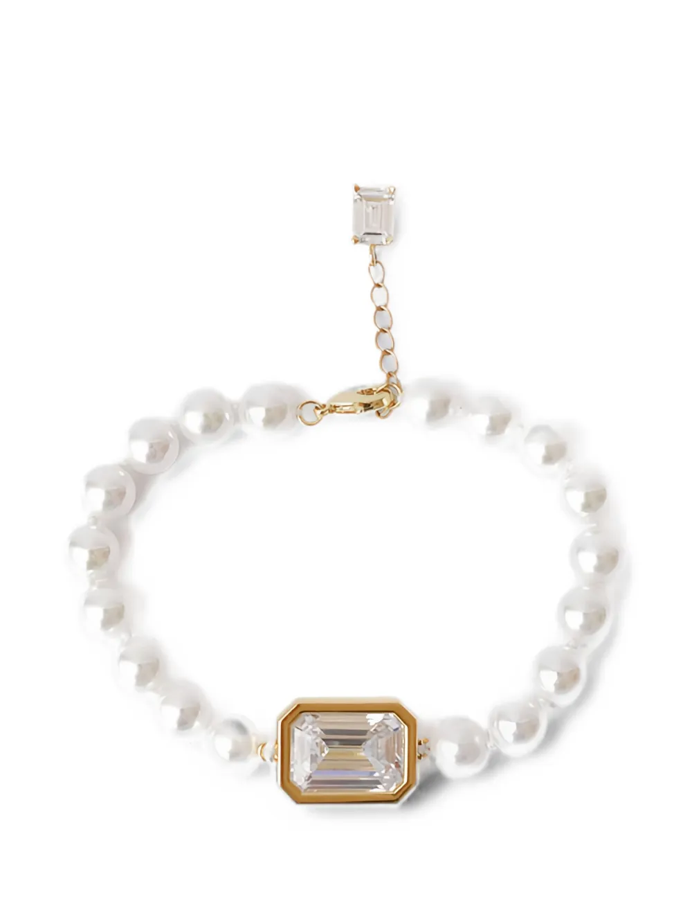 Izabel Display Mega pearl-embellished crystal bracelet - Oro