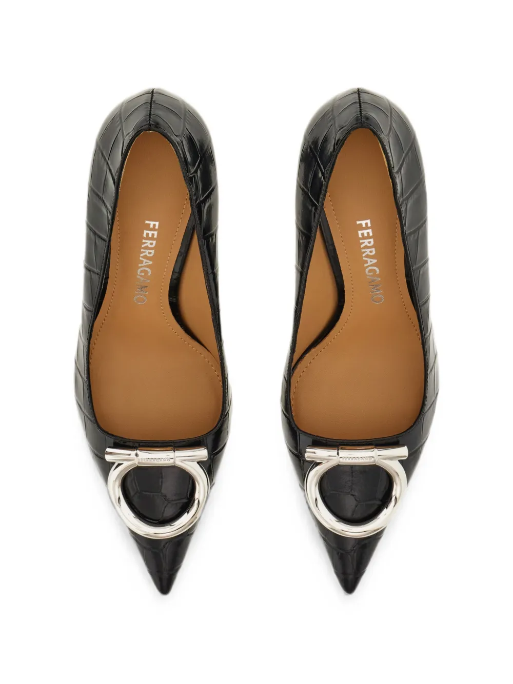Ferragamo Maxi Gancini pumps Zwart