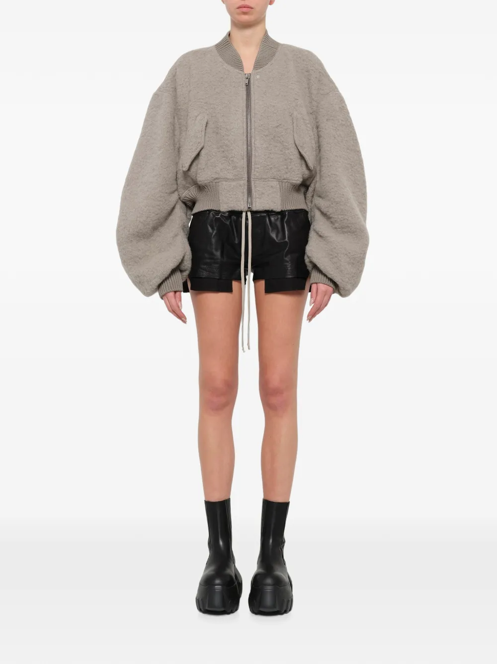 Rick Owens Secchia cropped jack Grijs