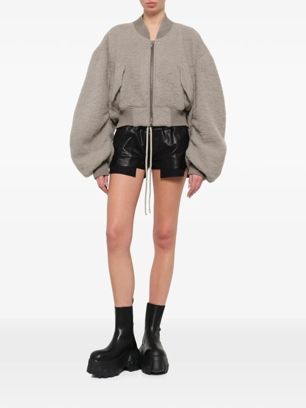 Rick Owens Secchia cropped jack Grijs