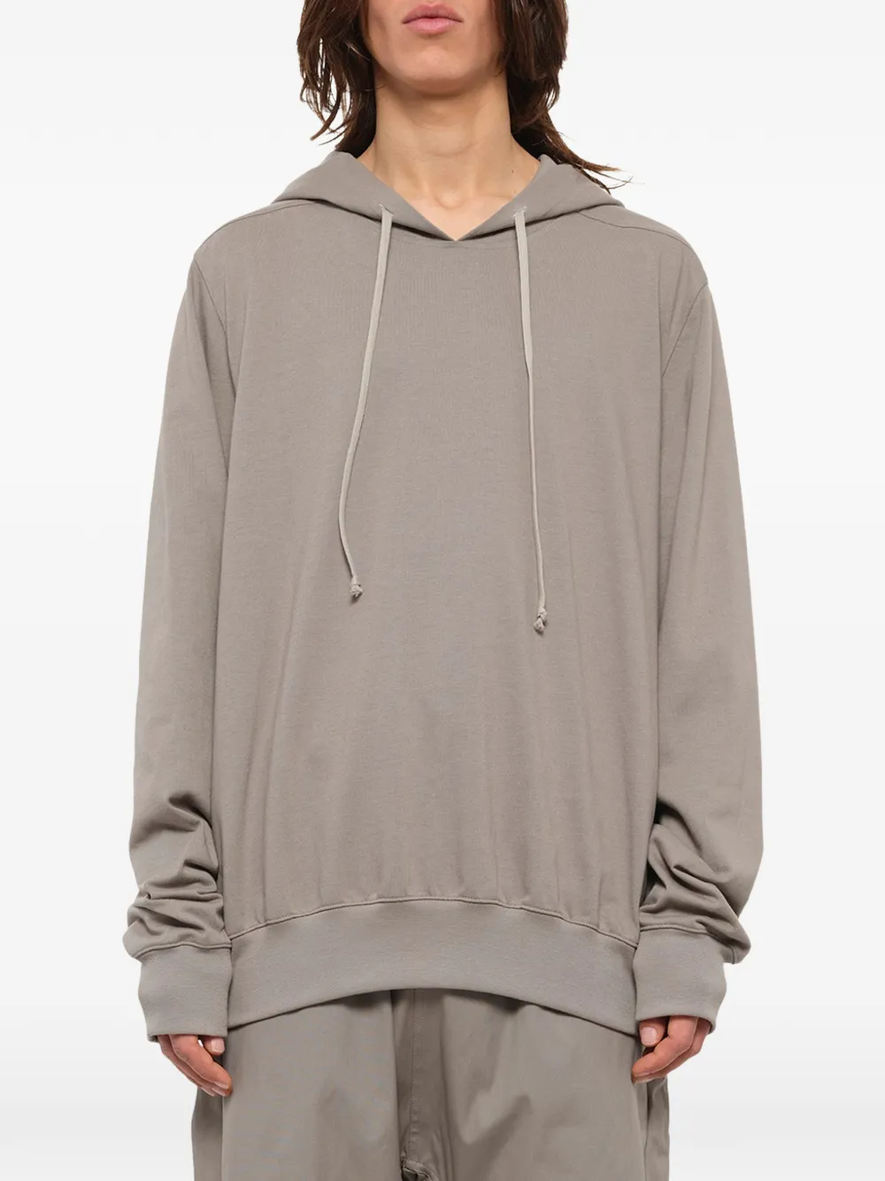 Rick Owens Jersey hoodie met trekkoord Grijs