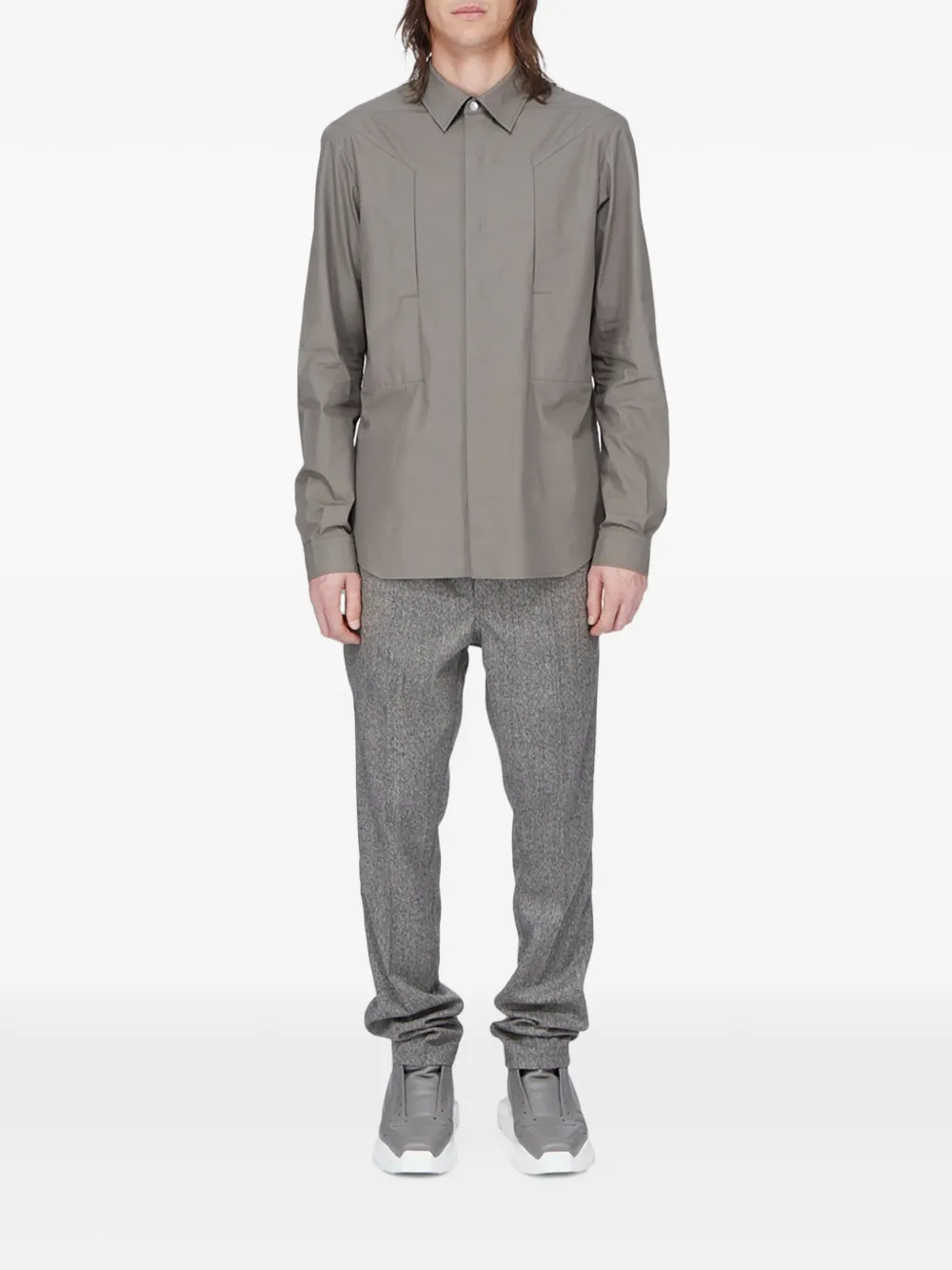 Rick Owens Fog Pocket overhemd met lange mouwen Bruin