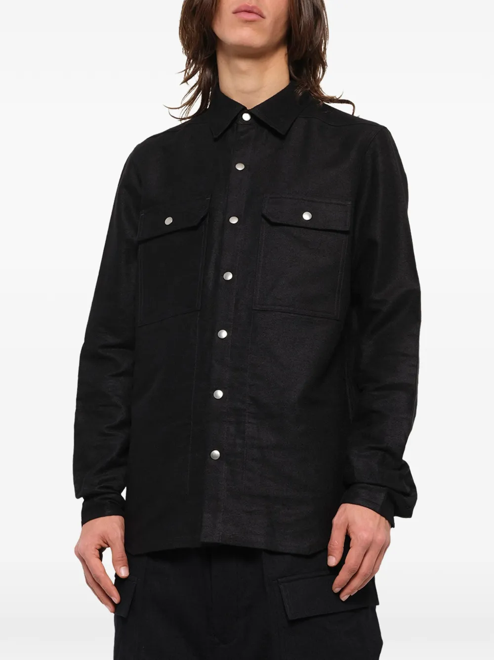 Rick Owens Overhemd met drukknopen Zwart