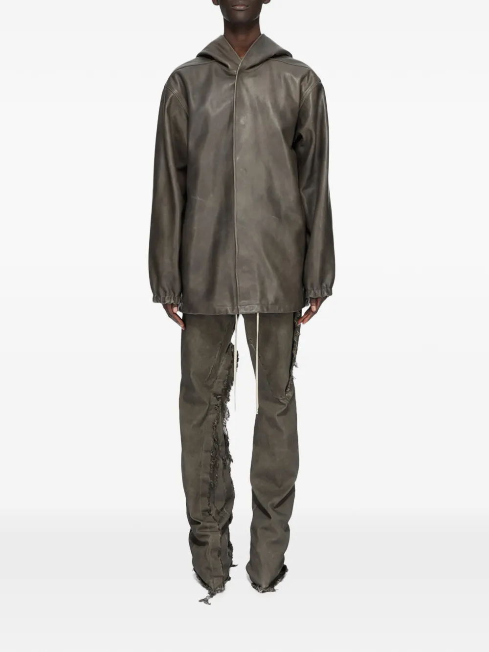 Rick Owens Bolan jeans met franje Bruin