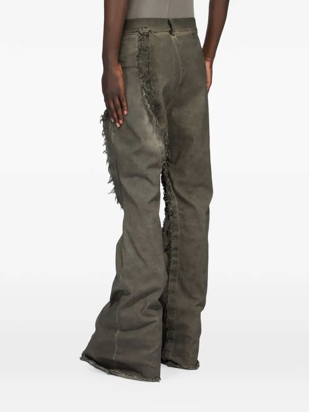 Rick Owens Bolan jeans met franje Bruin